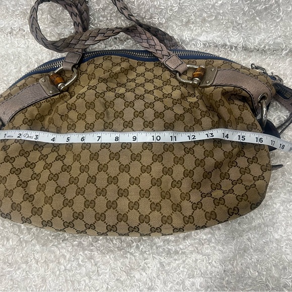 Gucci Bamboo Bar Shoulder Bag GG Canvas - Picture 9 of 16